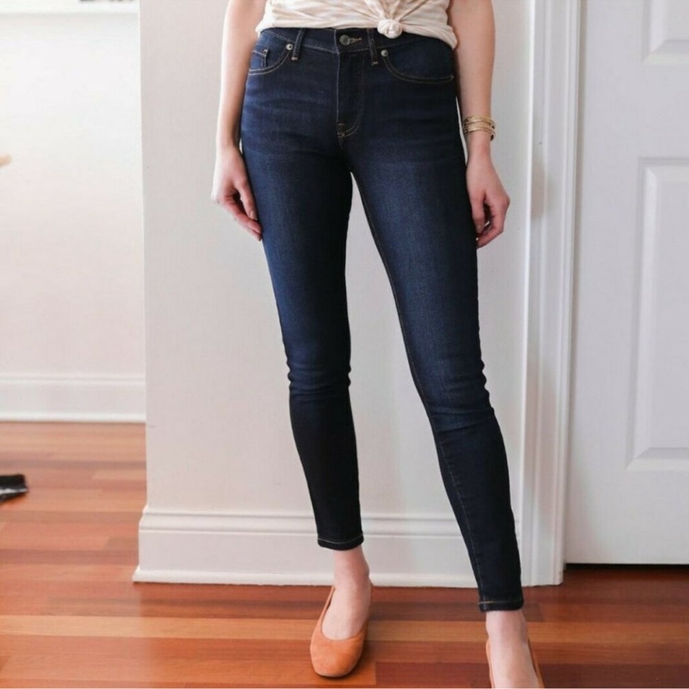 Everlane Curvy High Rise Skinny Jean Crop Jeans Dark Blue Size 29